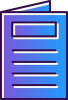 Postcard Gradient Filled Icon vector