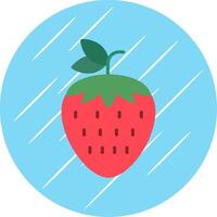 Strawberries Flat Blue Circle Icon vector