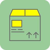 Delivery Box Filled Yellow Icon vector