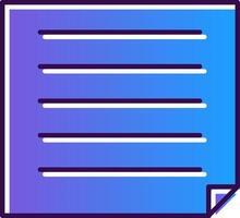 Post It Gradient Filled Icon vector