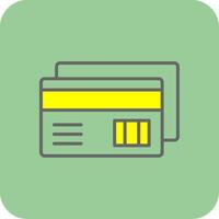 Credit Card Payment Filled Yellow Icon vector