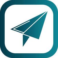 Paper Plane Glyph Gradient Round Corner Icon vector