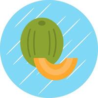 Honeydew melon Flat Blue Circle Icon vector