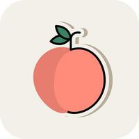 Peach Line Filled White Shadow Icon vector