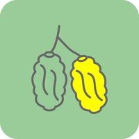 Dates Filled Yellow Icon vector