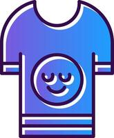 Shirt Design Gradient Filled Icon vector