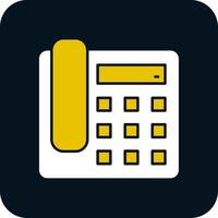 Telephone Glyph Two Color Icon vector