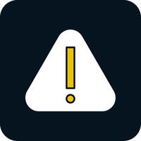 Warning Glyph Two Color Icon vector