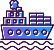 Shipping Gradient Filled Icon vector