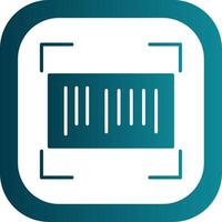 Barcode Glyph Gradient Round Corner Icon vector
