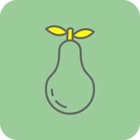 Nashi Pear Filled Yellow Icon vector