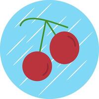 Bing Cherry Flat Blue Circle Icon vector