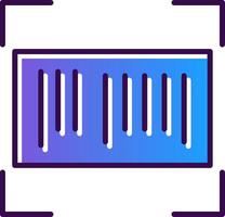 Barcode Gradient Filled Icon vector
