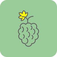 Raspberries Filled Yellow Icon vector