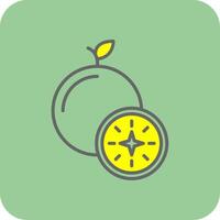 Guava Filled Yellow Icon vector