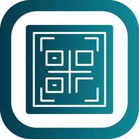 Qr Code Glyph Gradient Round Corner Icon vector