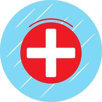 Plus Sign Flat Blue Circle Icon vector