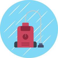 Vacuum Cleaner Flat Blue Circle Icon vector