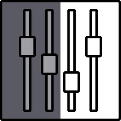 Faders Filled Half Cut Icon