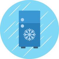 Refrigerator Flat Blue Circle Icon vector