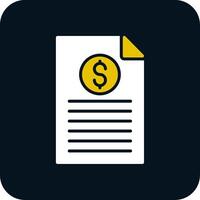 Invoice Glyph Two Color Icon vector