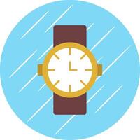 reloj plano azul circulo icono vector