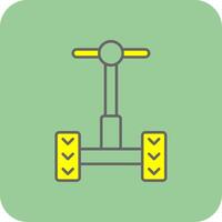 Segway Filled Yellow Icon vector