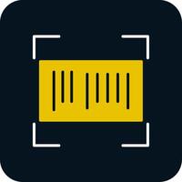 Barcode Glyph Two Color Icon vector