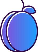 Plum Gradient Filled Icon vector