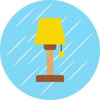 Lamp Flat Blue Circle Icon vector