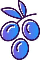 Olive Gradient Filled Icon vector