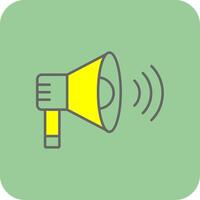 Loud Speaker Filled Yellow Icon vector