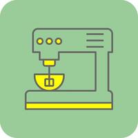 Electric Mixer Filled Yellow Icon vector