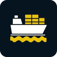 Shipment Glyph Two Color Icon vector