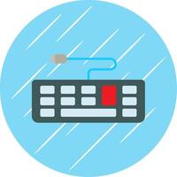 Keyboard Flat Blue Circle Icon vector