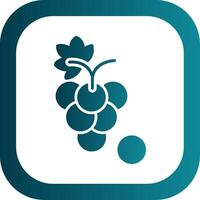 Grapes Glyph Gradient Round Corner Icon vector