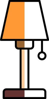 Lamp Filled Half Cut Icon