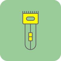 eléctrico maquinilla de afeitar lleno amarillo icono vector