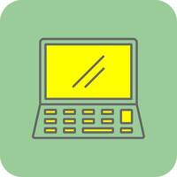 Laptop Filled Yellow Icon vector