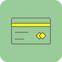 Card Filled Yellow Icon vector