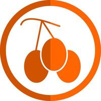 Imbe Glyph Orange Circle Icon vector