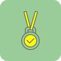 Achievement Filled Yellow Icon vector