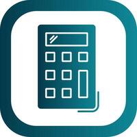 Calculator Glyph Gradient Round Corner Icon vector