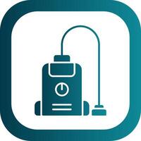 Vacuum Cleaner Glyph Gradient Round Corner Icon vector