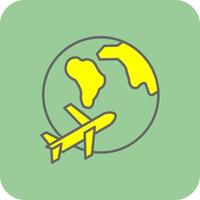Trip Filled Yellow Icon vector