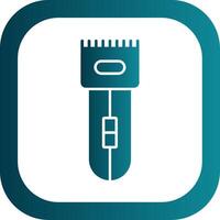 Electric Shaver Glyph Gradient Round Corner Icon vector