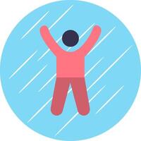 Cheer Up Flat Blue Circle Icon vector