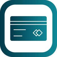 Card Glyph Gradient Round Corner Icon vector