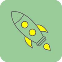 Rocket Filled Yellow Icon vector