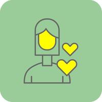 Self Love Filled Yellow Icon vector